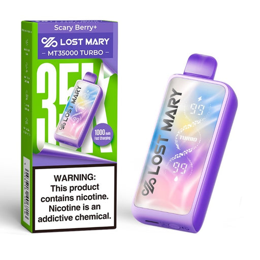 Buy Lost Mary MT35000 Turbo Disposable Kit with 5% nicotine and dual mesh coils for strong flavor