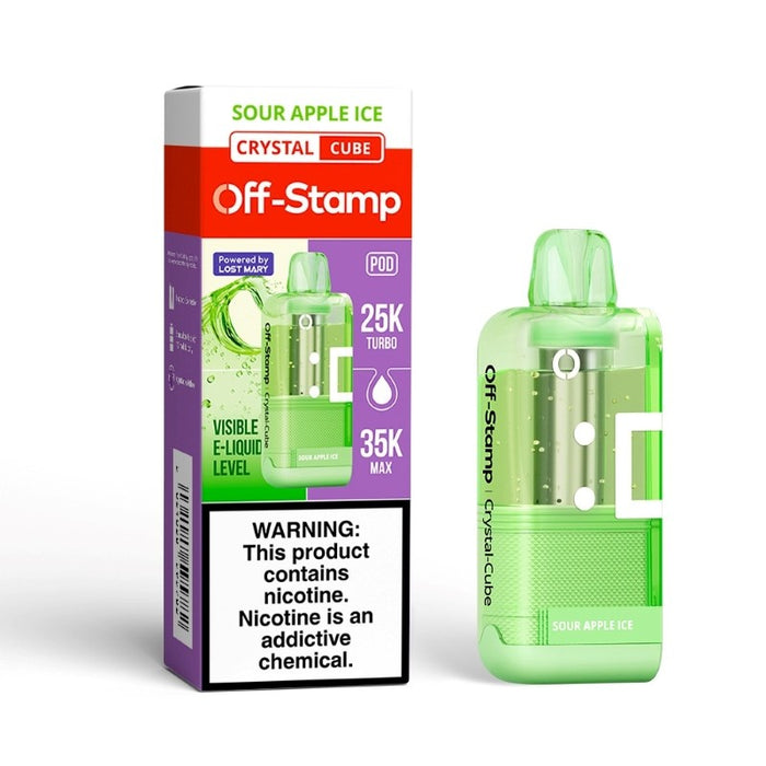 Off-Stamp Crystal Cube 35K nicotine pod for mouth-to-lung vaping – MistVapor