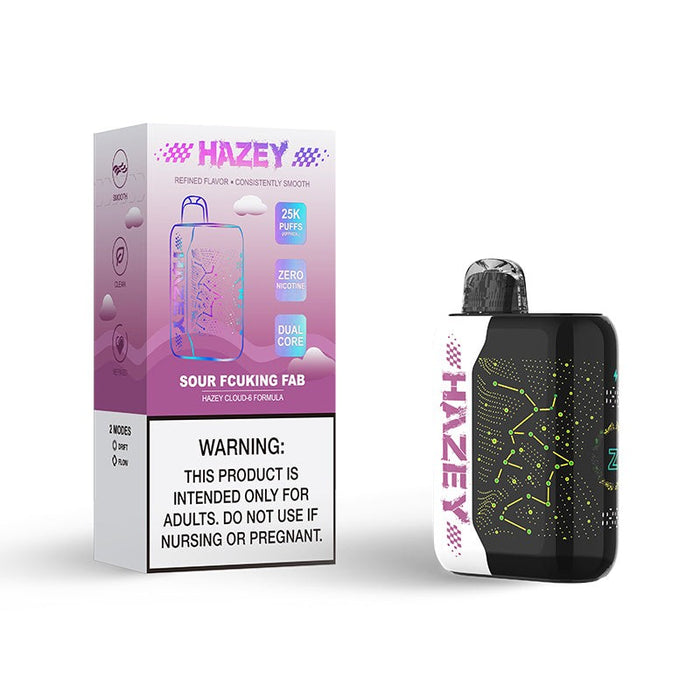 Hazey 25K Cloud 6 Disposable Vape with built-in 900mAh rechargeable battery and USB Type-C charging for all-day use.