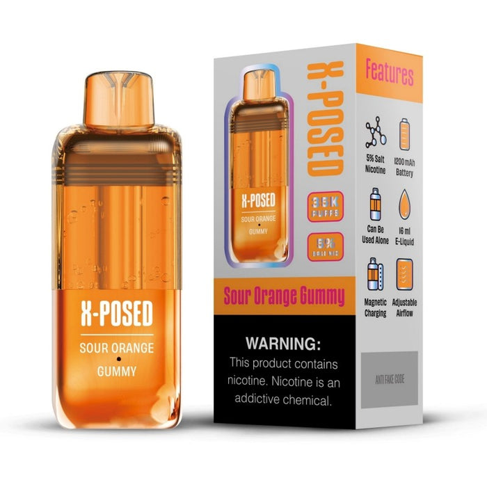 X-Posed 35K Pod System offering high puff count and easy magnetic connection for convenience.