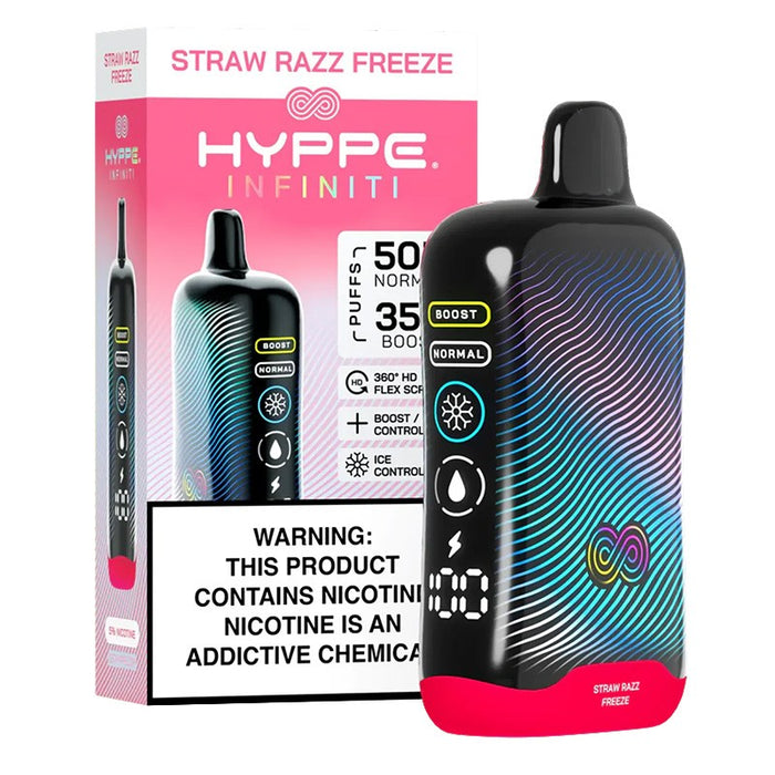 Hyppe Infiniti 50K disposable vape for MTL and flavor-focused vaping.