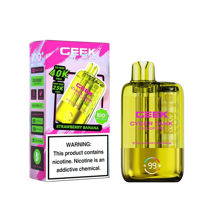 Ceek Cyber Visible Tank 40K rechargeable vape pen with transparent e-liquid tank