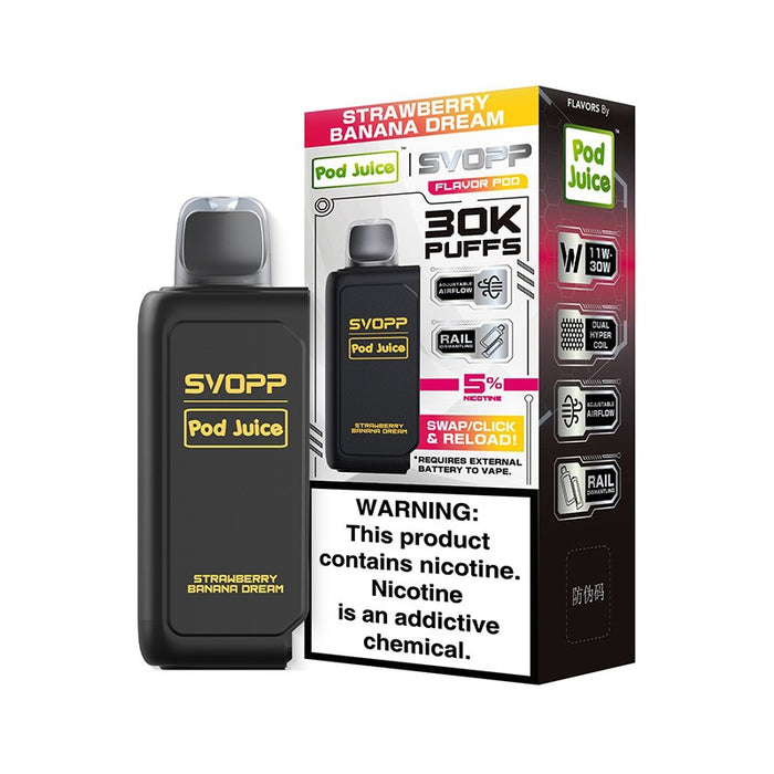 Shop OXBAR X Pod Juice SVOPP 30K vape with dual mesh coil technology for intense vapor production.