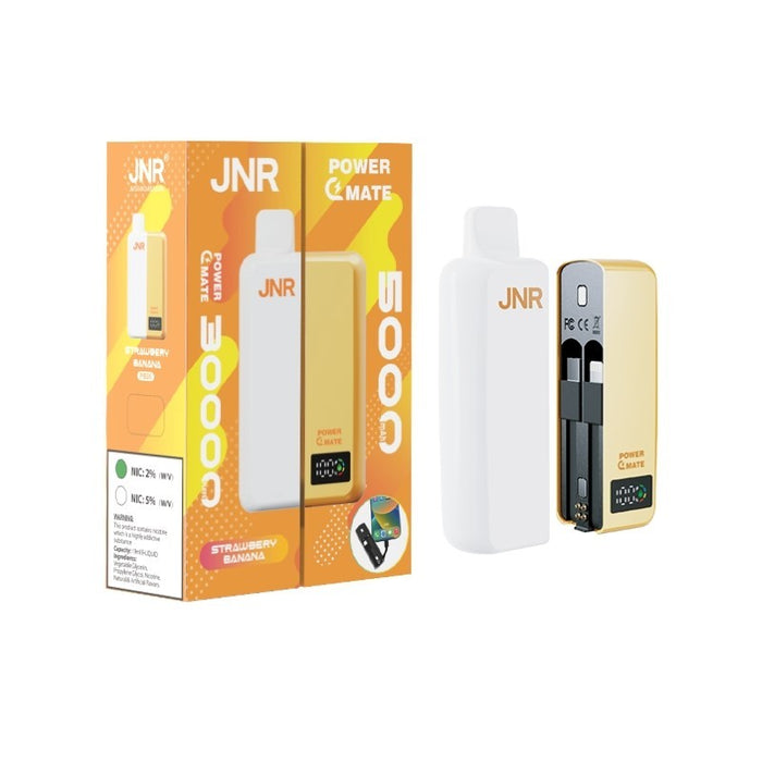 Portable vape charger combo with Type-C and Lightning cables built into the device