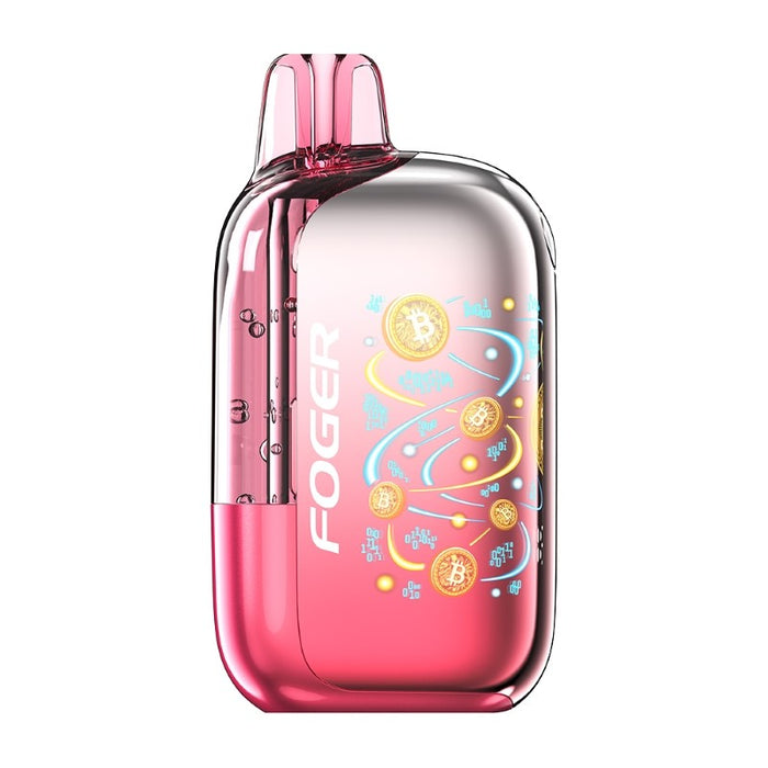 Transparent 20ml e-liquid tank on Foger Bit 35K disposable vape for easy juice monitoring.