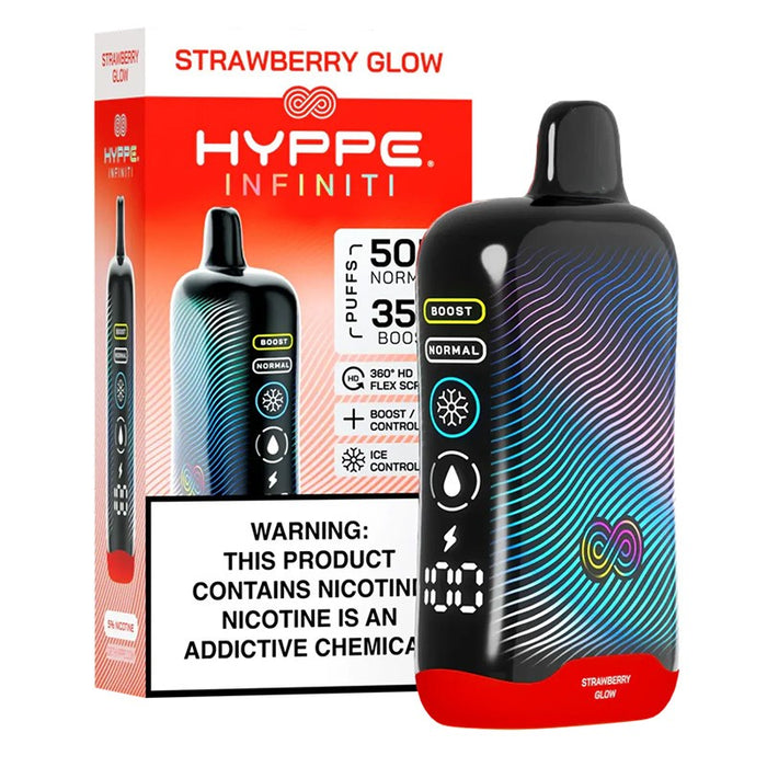 Hyppe Infiniti 50K vape kit with ice cooling control and smooth vapor production.