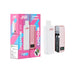 USB rechargeable vape with digital display showing e-liquid and battery levels