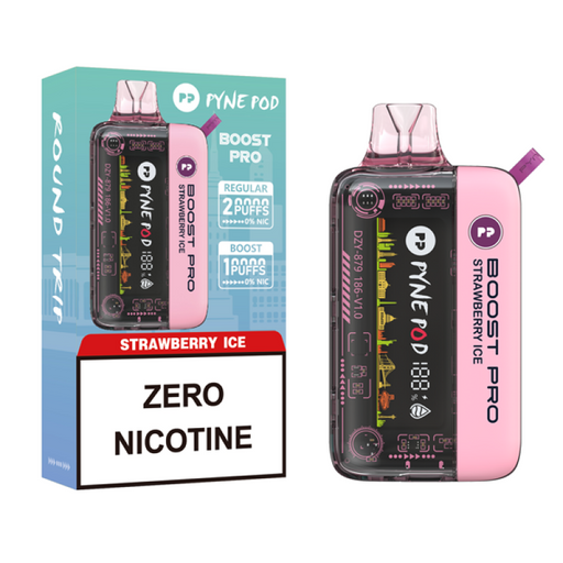 Collection of Pyne Pod Boost Pro 20K Zero Nicotine vapes in various flavors at MistVapor Online Vape Shop.