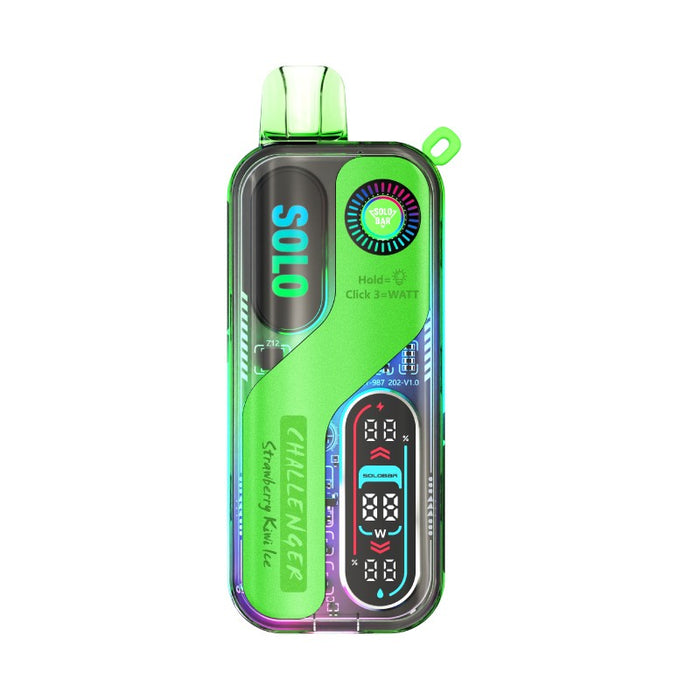 SoloBar Solo 30K Disposable Vape featuring mesh coil for enhanced flavor and vapor production.