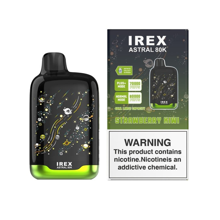 IREX Astral 80K Disposable Vape Kit with 5% Nicotine Strength and High-Capacity E-Liquid