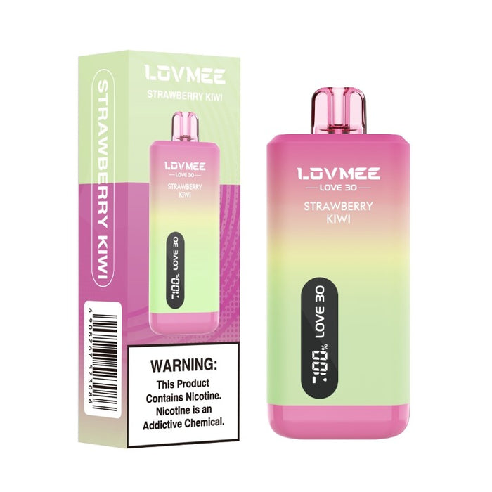 Rechargeable LOVMEE Love 30K disposable vape with USB Type-C charging for long-lasting use.