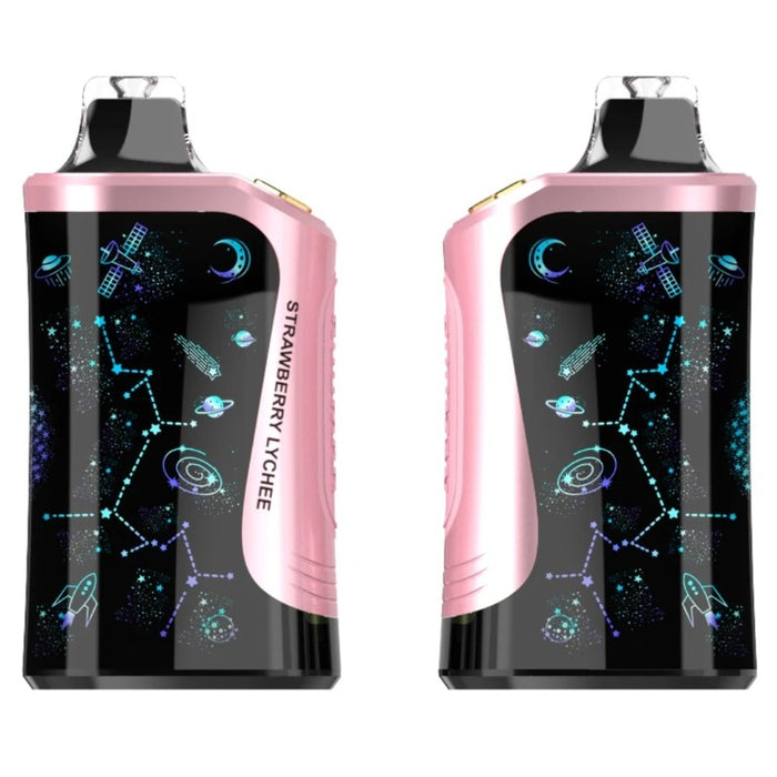 Rodman MVP 65K disposable vape with compact ergonomic design and multiple flavors including Strawberry Watermelon and Blue Razzberry.
