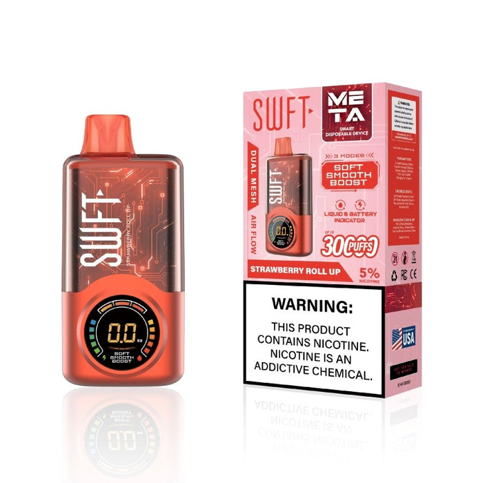 SWFT Meta 30K showcasing its three vaping modes: Soft, Smooth, and Boost.