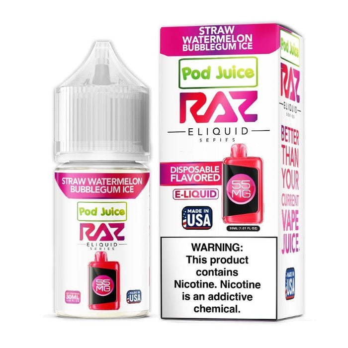 Pod Juice RAZ Disposable Collab Nic Salt E-juice 30ml