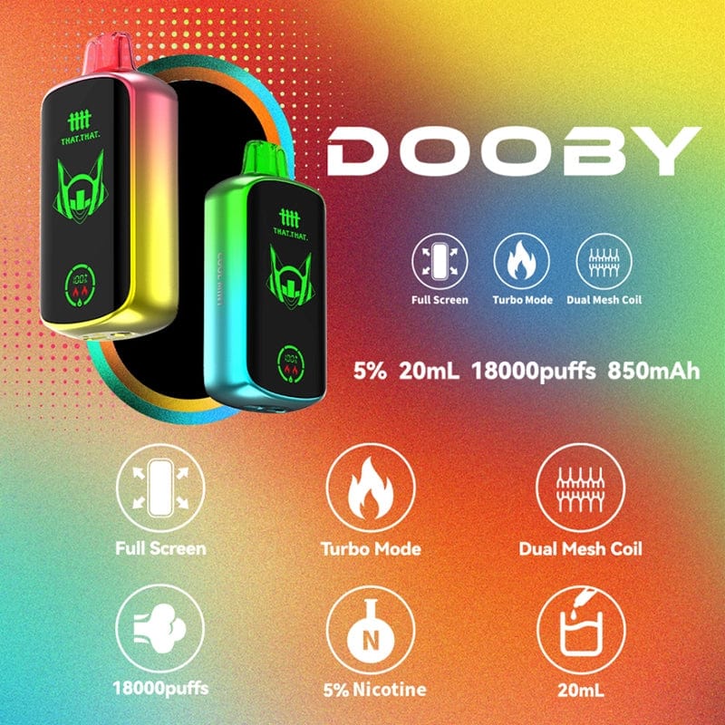 Dooby 18000 Disposable Vape in Turbo and Regular modes