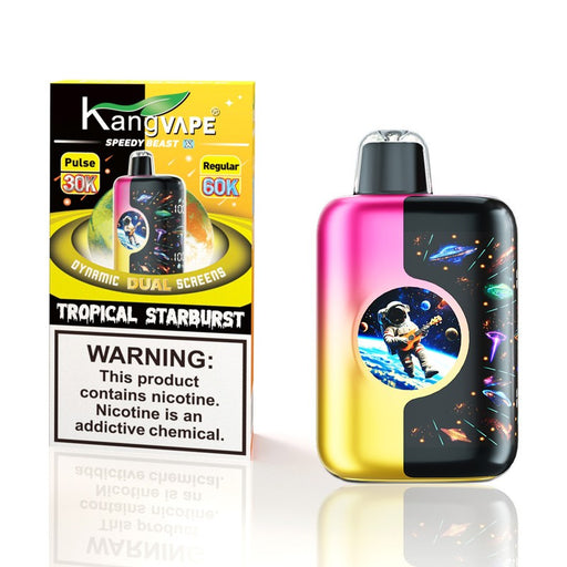 Enjoy rich flavors and dense vapor with the Kangvape Speedy Beast X 60K’s dual mesh coils.