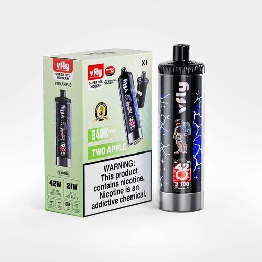 Buy VFLY Super DTL 40K E-hookah with dual mesh coils and smooth direct-to-lung vaping performance