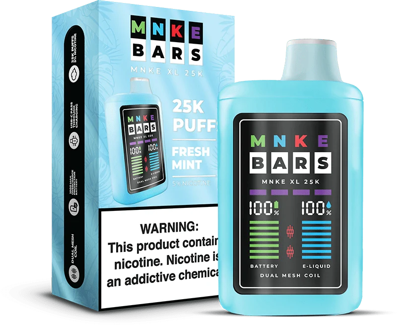 MNKE Bar XL 25K rechargeable 1000mAh battery