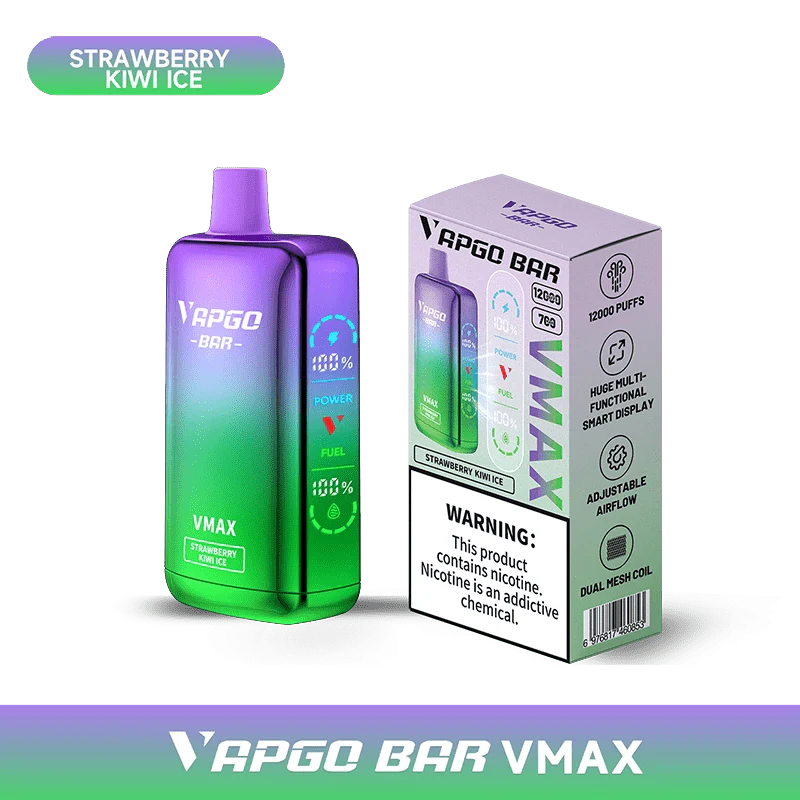 10 Flavor Options VAPGO BAR Vmax Vape