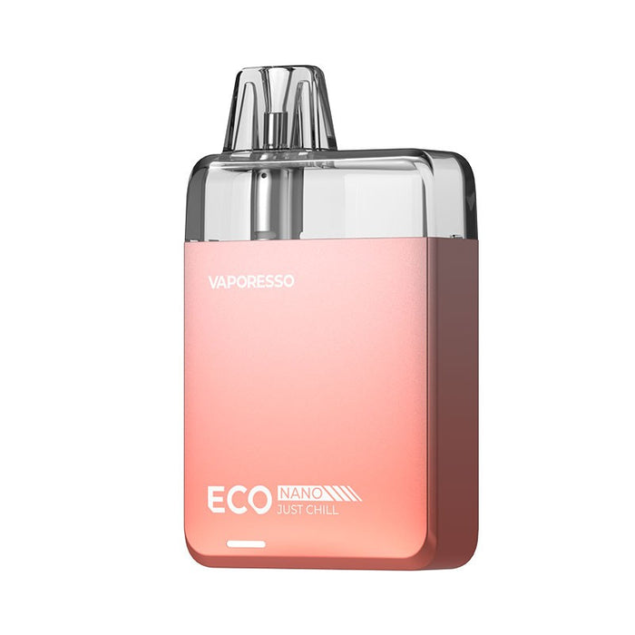 Vaporesso ECO Nano Pod Kit showing battery indicator light sakura pink.