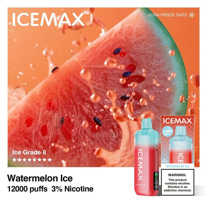 Icemax 12K disposable vape at MistVapor online vape shop with 12,000 puffs and versatile flavors.