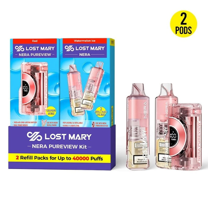 MistVapor online vape shop Lost Mary Nera Pureview 40K with advanced pod system for long vaping sessions.