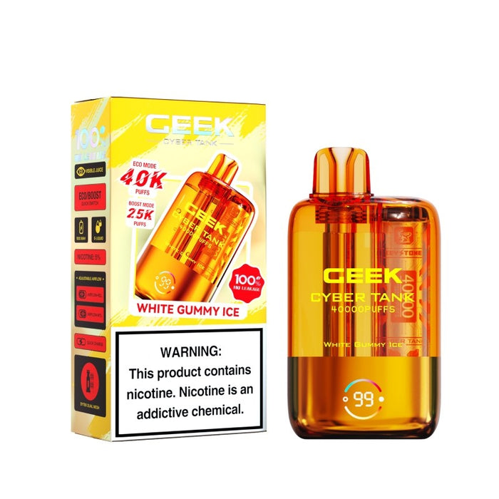 Long-lasting Ceek Cyber Visible Tank 40K vape with dual mesh coils and adjustable airflow