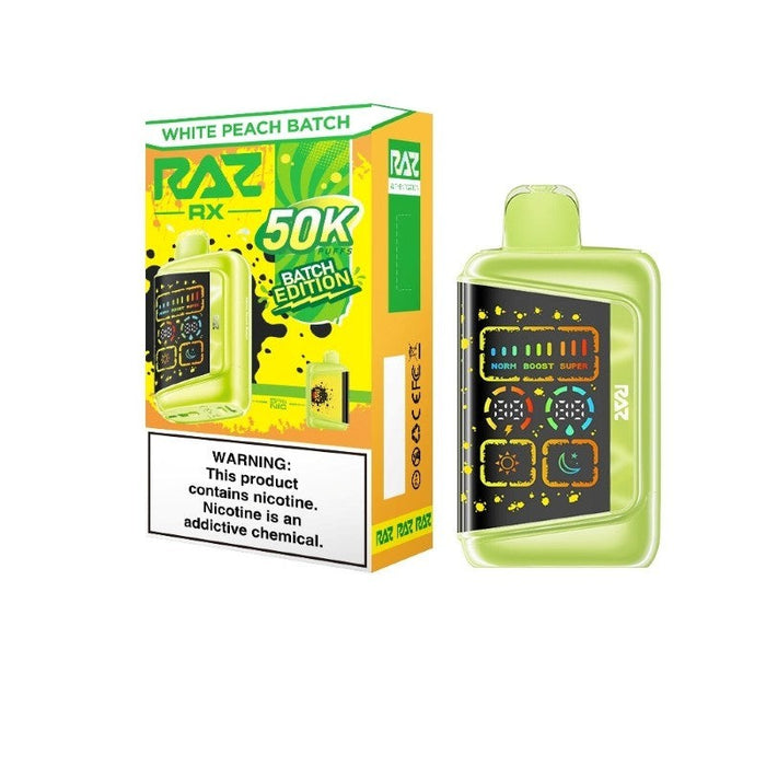 Watermelon Batch RAZ RX50K Batch Edition Disposable Vape delivering up to 50,000 puffs of sweet and sour fruit flavor.
