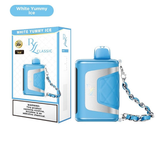 Portable RAZ RYL Classic 35K vape with classic chain lanyard, designed for style and convenience.