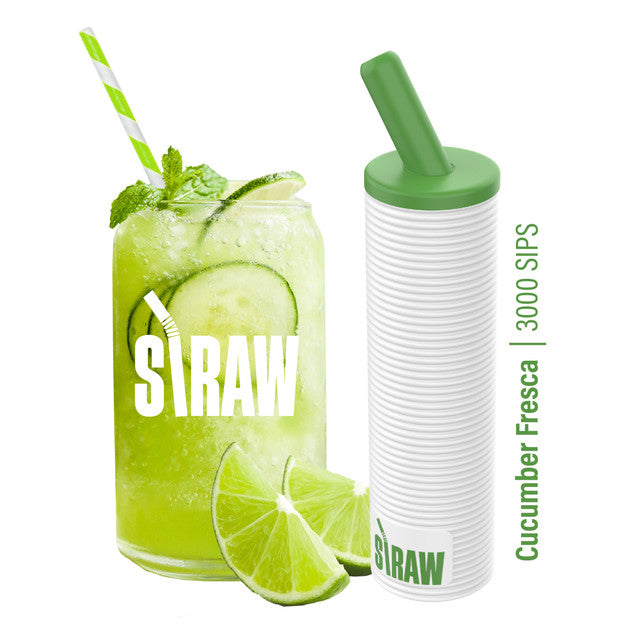 Straw Disposable 3000 Puffs-Disposable Vape-mysite-Cucumber Fresca-MISTVAPOR