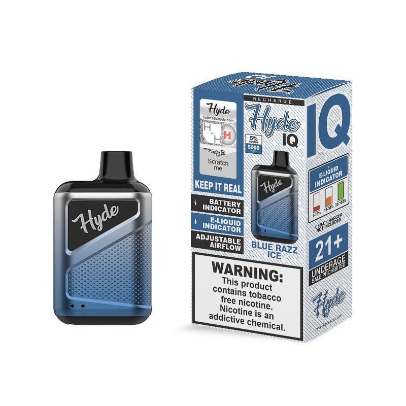 Hyde IQ Rechargeable Disposable Vape 5000 Puffs 5%-Disposable Vape-mysite-Blue Razz Ice-MISTVAPOR