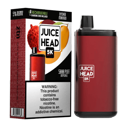 Juice Head 5K Rechargeable Disposable Vape (5%, 5000 Puffs)-Disposable Vape-mysite-Lychee Mango-MISTVAPOR