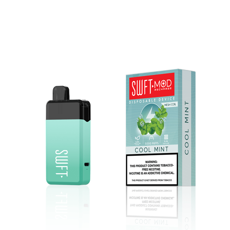 SWFT Mod Rechargeable Disposable Vape (5%, 5000 Puffs)-Disposable Vape-mysite-Cool Mint-MISTVAPOR