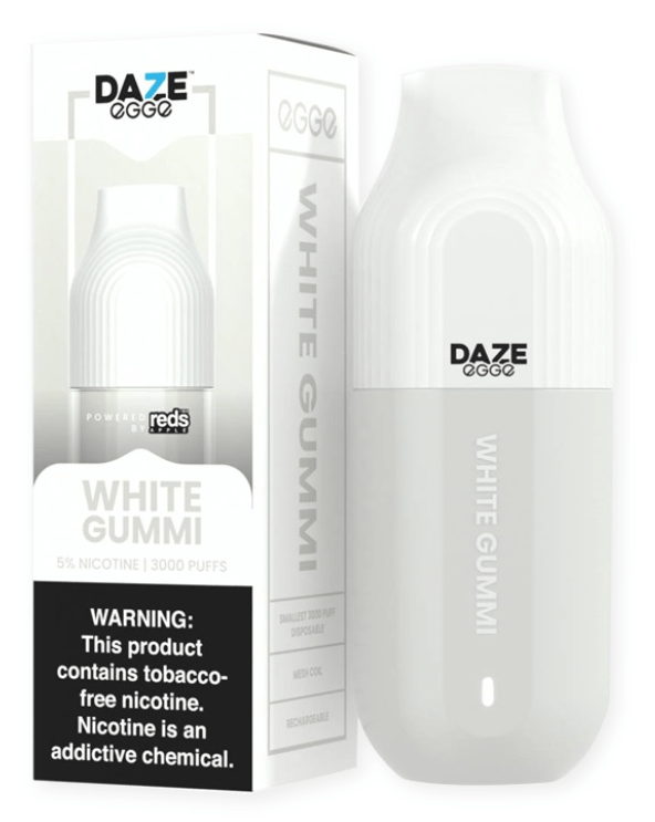 7 Daze Egge Disposable Vape Rechargeable (5%, 3000 Puffs)-Disposable Vape-mysite-White Gummi-MISTVAPOR