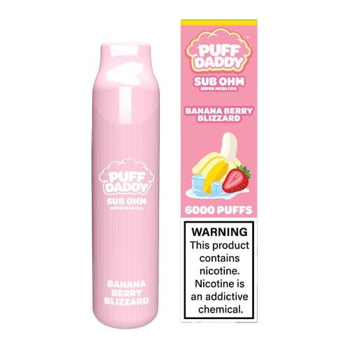 Puff Daddy Sub-Ohm Rechargeable Disposable Vape (5%, 6000 Puffs)-Disposable Vape-mysite-Banana Berry Blizzard-MISTVAPOR