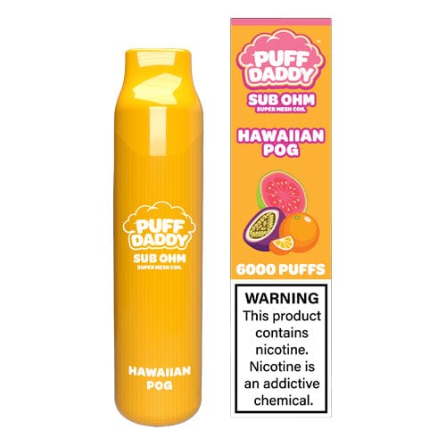 Puff Daddy Sub-Ohm Rechargeable Disposable Vape (5%, 6000 Puffs)-Disposable Vape-mysite-Hawaiian POG-MISTVAPOR