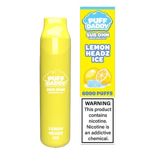 Puff Daddy Sub-Ohm Rechargeable Disposable Vape (5%, 6000 Puffs)-Disposable Vape-mysite-Lemon Headz Ice-MISTVAPOR