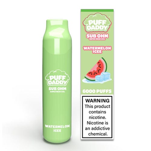 Puff Daddy Sub-Ohm Rechargeable Disposable Vape (5%, 6000 Puffs)-Disposable Vape-mysite-Watermelon Icee-MISTVAPOR