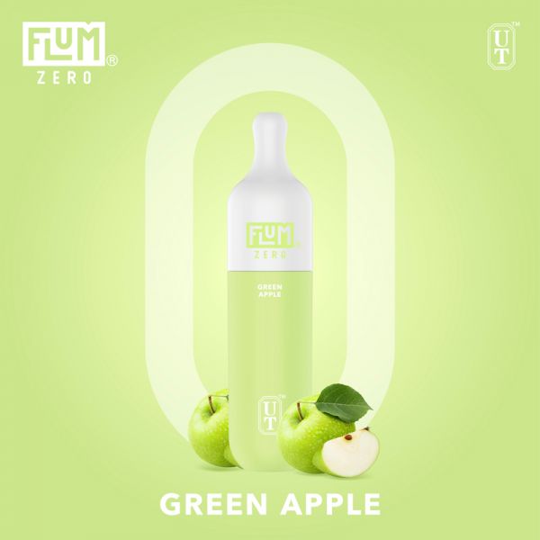 Flum Zero 0% Disposable 3000 Puffs-Disposable Vape-mysite-Green Apple-MISTVAPOR