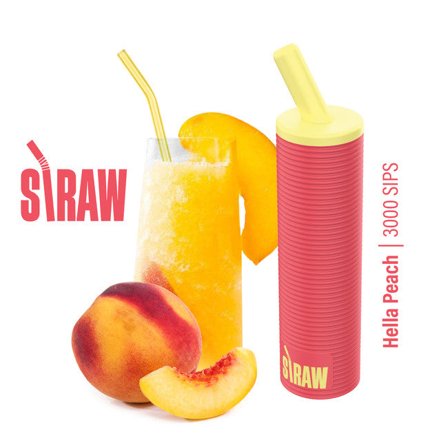 Straw Disposable 3000 Puffs-Disposable Vape-mysite-Hella Peach-MISTVAPOR