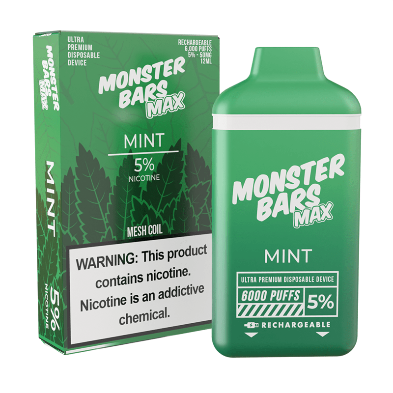 Monster Bar MAX Disposable Vape (5%, 12mL) - Mint Tobacco-Disposable Vape-mysite-Mint Tobacco-MISTVAPOR